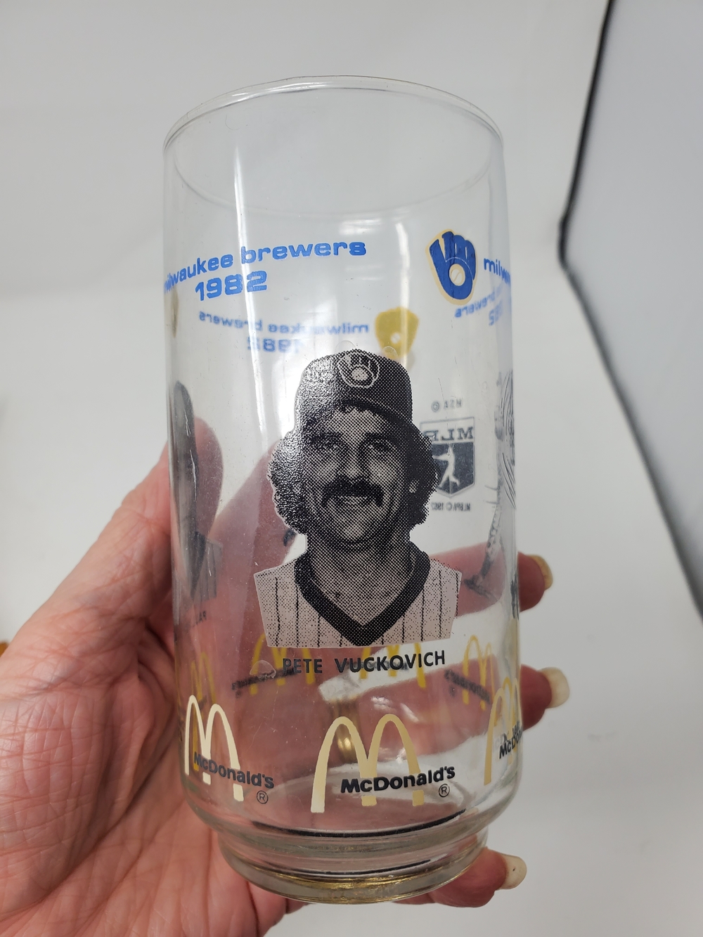 McDonald's Milwaukee Brewers 1982 Pete Vuckovich Glass